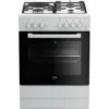 Cuisinière Mixte Électrique 77L BEKO 6900W 60cm, FSS 63110 DWCS