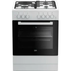 Cuisinière Mixte Électrique 77L BEKO 6900W 60cm, FSS 63110 DWCS