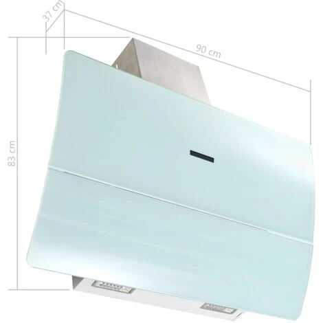 Hotte Murale Acier Inoxydable 756 M³ / H 90 Cm Blanc VidaXL 3 Hotte Murale Acier Inoxydable 756 M³ / H 90 Cm Blanc VidaXL – Image 3