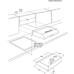 Hotte Visière 60cm 272m3/h Noir - Electrolux - Efu216k 9 Hotte Visière 60cm 272m3/h Noir - Electrolux - Efu216k -Bransch Magasin 12860430 5