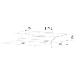 Hotte Visière 60cm 348m3/h Noir - Rosieres - Rhc638/1pn -Bransch Magasin 12860610 3