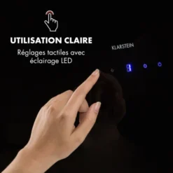 Annabelle 90 Hotte Aspirante En Verre 595 M³/h Panneau Tactile Noir -Bransch Magasin 12992310 3