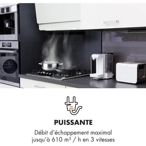 Aurica 60 Hotte Aspirante 60 Cm 600 M³/h LED Tactile Verre Blanc 3 Aurica 60 Hotte Aspirante 60 Cm 600 M³/h LED Tactile Verre Blanc – Image 3