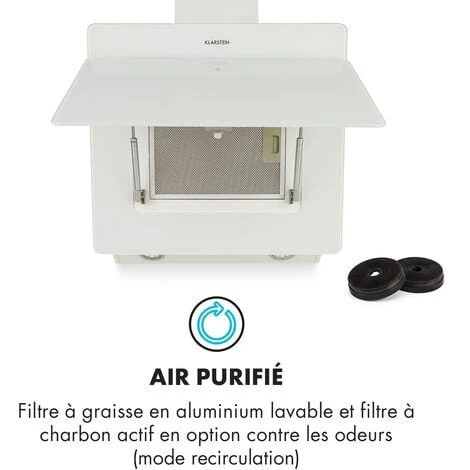 Aurica 60 Hotte Aspirante 60 Cm 600 M³/h LED Tactile Verre Blanc 5 Aurica 60 Hotte Aspirante 60 Cm 600 M³/h LED Tactile Verre Blanc – Image 5