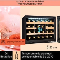 Vinsider 24 Réfrigérateur à Vin Encastrable Uno 24 Bouteilles 57 Litres -Bransch Magasin 13732755 3
