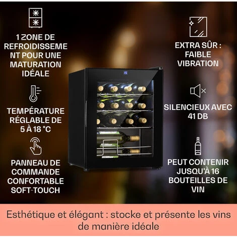 Shiraz 16 Uno Cave à Vin 42l Panneau De Contrôle Tactile 131W 5-18°C 2 Shiraz 16 Uno Cave à Vin 42l Panneau De Contrôle Tactile 131W 5-18°C – Image 2