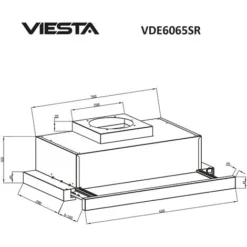 VIESTA VDE6065SR Hotte Aspirante Pour Encastrement - Hotte Aspirante D'encastrement Extractible 60 Cm Avec Filtre à Graisse -Bransch Magasin 16125831 5