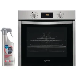INDESIT Four Catalyse Encastrable Inox 71L Multifonction Chaleur Tournante Gril