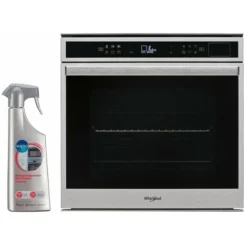 WHIRLPOOL Four Pyrolyse Encastrable Inox 73L Multifonction Chaleur Pulsée 6eme Sens