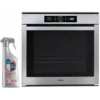 WHIRLPOOL Four Pyrolyse Encastrable Inox 73L Multifonction Porte Froide