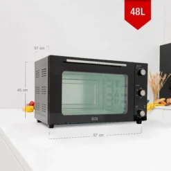 Four Multifonction 48L Chaleur Tournante Tournebroche Grill 1800W ARIZONA Noir 5 Programmes De Cuisson Avec Minuterie Et Accessoires -Bransch Magasin 18243633 5