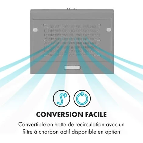 Capannina Hotte Escamotable 60cm 166m³/h Acier Inoxydable Argent 3 Capannina Hotte Escamotable 60cm 166m³/h Acier Inoxydable Argent – Image 3