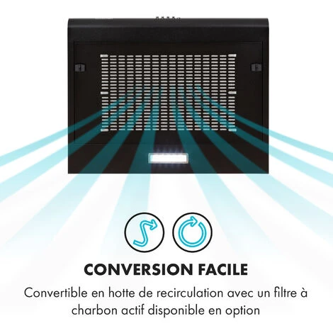 Capannina Hotte Escamotable 60cm 166m³/h Acier Inoxydable Noir 3 Capannina Hotte Escamotable 60cm 166m³/h Acier Inoxydable Noir – Image 3