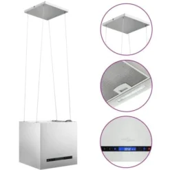 Hotte Suspendue à Capteur Tactile LCD 37 Cm Acier Inoxydable VidaXL