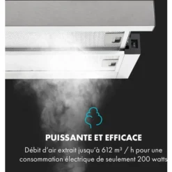 Viola Hotte Murale Aspirante 60 Cm 612m³ / H Classe A Inox Argent -Bransch Magasin 20110797 4