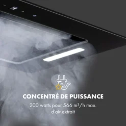 Hektor Eco Hotte Encastrée 52cm 566 M³/h Moteur 200W Classe B Noir 7 Hektor Eco Hotte Encastrée 52cm 566 M³/h Moteur 200W Classe B Noir -Bransch Magasin 20110800 3