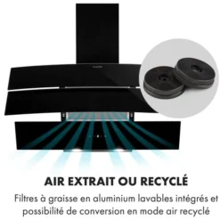 Antonia Hotte Murale 90cm 350m³/h Panneau Tactile Classe B Noir 7 Antonia Hotte Murale 90cm 350m³/h Panneau Tactile Classe B Noir -Bransch Magasin 20110810 3
