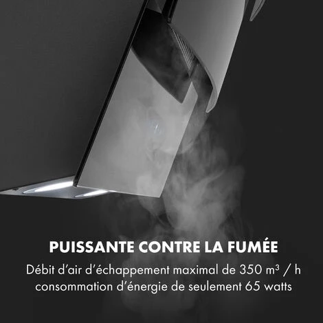 Antonia Hotte Murale 90cm 350m³/h Panneau Tactile Classe B Noir 5 Antonia Hotte Murale 90cm 350m³/h Panneau Tactile Classe B Noir – Image 5