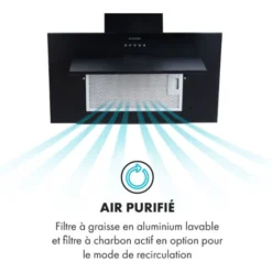 Athena Hotte Aspirante 60 Cm Air Extrait : 350 M³/h LED Noir -Bransch Magasin 22845283 4