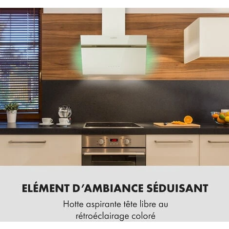 Alina 60 Hotte Aspirante 60cm 600 M³/h Classe A Design Verre Blanc 2 Alina 60 Hotte Aspirante 60cm 600 M³/h Classe A Design Verre Blanc – Image 2