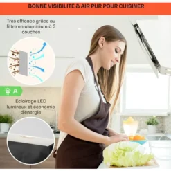 Alina Hotte Aspirante 90 Cm 600 M³/h Classe A - Design Verre Blanc -Bransch Magasin 22845326 4