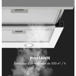 Mariana 90 Hotte Plate Aspirante 90cm 500 M³/h LED - Blanche -Bransch Magasin 22845330 3