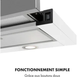 Mariana 90 Hotte Plate Aspirante 90cm 500 M³/h LED - Blanche -Bransch Magasin 22845330 4