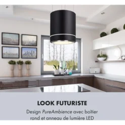 Tron Ambience Hotte îlot Aspirante Ø 38 Cm 540 M³/h Classe A - Noire -Bransch Magasin 22845366 3