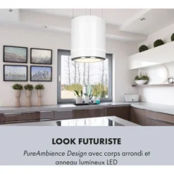 Tron Ambience Hotte îlot Aspirante Ø 38 Cm 540 M³/h Classe A - Blanche -Bransch Magasin 22845367 4