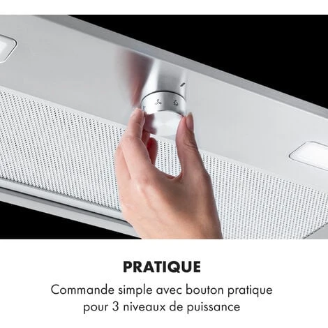 Simplica Hotte Aspirante Encastrable 70 Cm 400 M³ / H LED Inox Argent 3 Simplica Hotte Aspirante Encastrable 70 Cm 400 M³ / H LED Inox Argent – Image 3