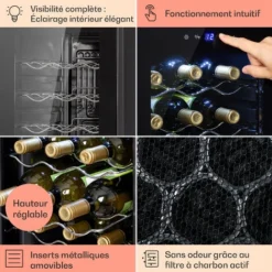 Shiraz 15 Slim Uno Cave à Vin 44 L Panneau De Contrôle Tactile 5-18° C -Bransch Magasin 23516002 5