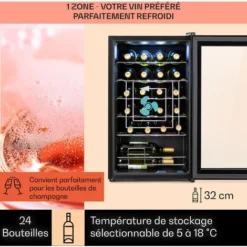 Shiraz 24 Uno Cave à Vin 63 L 24 Bt. Panneau De Contrôle Tactile 5-18° C -Bransch Magasin 23627382 3