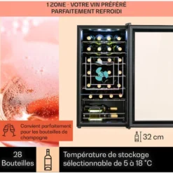 Shiraz 28 Uno Cave à Vin 74 L 28 Bt. Panneau De Contrôle Tactile 5-18° C -Bransch Magasin 23627386 3