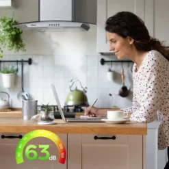 CIARRA Hotte Aspirante 60cm 650 M3/h Classe A++ 1pcs Filtre Actif 3 Vitesses Recyclage & Evacuation Inox - 506SS60 -Bransch Magasin 24417577 3