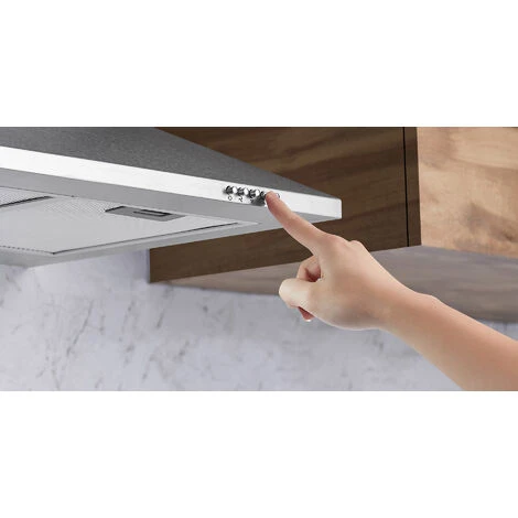 CIARRA Hotte Aspirante Murale 60cm 2pcs Filtre A Charbon 370m3/h Recyclage Ou Evacuation 3 Vitesses 201SS60 Inox 4 CIARRA Hotte Aspirante Murale 60cm 2pcs Filtre A Charbon 370m3/h Recyclage Ou Evacuation 3 Vitesses 201SS60 Inox – Image 4