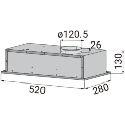 CIARRA Groupe Filtrant 52cm 300 M3/h Filtre A Charbon Evacuation Eclariage Led - Inox - 913ASS52 -Bransch Magasin 24417601 5