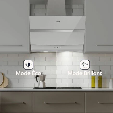A++ Hotte Tactile 60cm 650 M3/h - Classe- 4 Vitesses - Booster - DC Moteur - Blanc - CIARRA 736NWH60 3 A++ Hotte Tactile 60cm 650 M3/h - Classe- 4 Vitesses - Booster - DC Moteur - Blanc - CIARRA 736NWH60 – Image 3