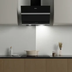 CIARRA Hotte Tactile Inclinee 60cm 650 M3/h 4 Vitesses Booster Fonction Classe A++ Verre Noir - 736NBK60 -Bransch Magasin 24417622 3