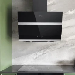 CIARRA Hotte Tactile Inclinee 60cm 650 M3/h 4 Vitesses Booster Fonction Classe A++ Verre Noir - 736NBK60 -Bransch Magasin 24417622 4