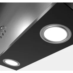 CIARRA Hotte Inclinee 60cm Avec 2pcs Filtre Actif 370 M3/h 3 Vitesses Led Recyclage Ou Evacuation - Verre Noir - 736CBK60 -Bransch Magasin 24417639 5