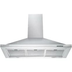 CIARRA Hotte Aspirante 90cm 550m3/h Led Recyclage Ou Evacuation 3 Vitesses Inox - 301SS90