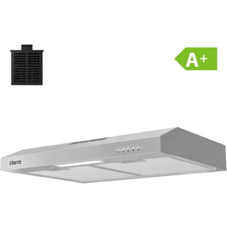 Hotte Casquette 60cm 1pcs Filtre Actif 220m3/h Recyclage 3 Vitesses 903SS60+001 Inox 1 Hotte Casquette 60cm 1pcs Filtre Actif 220m3/h Recyclage 3 Vitesses 903SS60+001 Inox