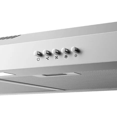 Hotte Casquette 60cm 1pcs Filtre Actif 220m3/h Recyclage 3 Vitesses 903SS60+001 Inox 2 Hotte Casquette 60cm 1pcs Filtre Actif 220m3/h Recyclage 3 Vitesses 903SS60+001 Inox – Image 2