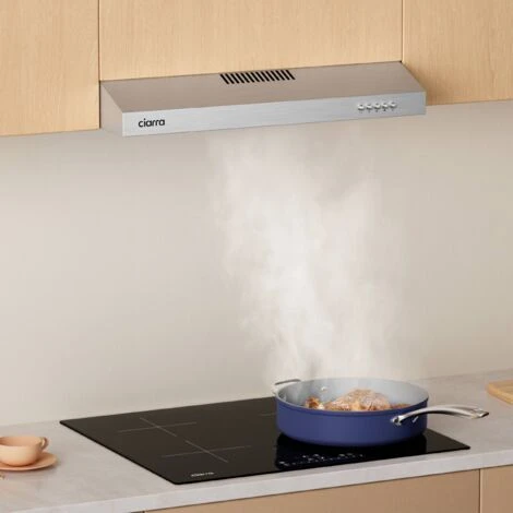 Hotte Casquette 60cm 1pcs Filtre Actif 220m3/h Recyclage 3 Vitesses 903SS60+001 Inox 4 Hotte Casquette 60cm 1pcs Filtre Actif 220m3/h Recyclage 3 Vitesses 903SS60+001 Inox – Image 4