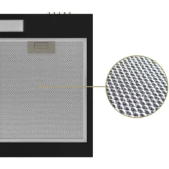 Hotte Encastrable 60cm 1pcs Filtre A Charbon 220m3/h 3 Vitesses Recyclage Hotte Aspirante 903BK60+001 Noir -Bransch Magasin 24417655 4