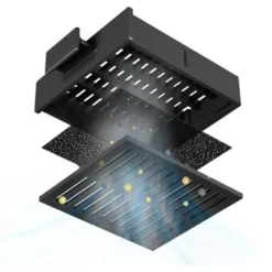 Hotte Encastrable 60cm 1pcs Filtre A Charbon 220m3/h 3 Vitesses Recyclage Hotte Aspirante 903BK60+001 Noir -Bransch Magasin 24417655 5