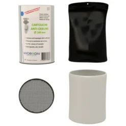 FILTRE ANTI-ODEURS AU CHARBON ACTIF POUR FOSSE SEPTIQUE, TOUTES EAUX, SANIFILTRE Ø 100 MM + MANCHON -Bransch Magasin 24495608 5