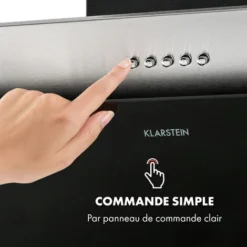 Alessia Hotte Aspirante Hotte Inclinée 350 M³/h Push Control Noir -Bransch Magasin 25990463 5