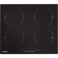 AREBOS Table De Cuisson à Induction Avec 4 Zones 16 Niveaux De Cuisson écran Tactile