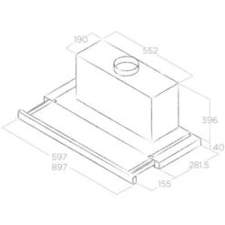 Hotte Cuisine Elica Encastrable ELITE 35 - 600 7 Hotte Cuisine Elica Encastrable ELITE 35 - 600 -Bransch Magasin 27349449 4